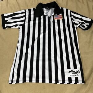 Honigs Referee Shirt Sideline Judge Vintage Striped Men Large Made in USA XL